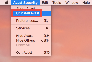 For quit avast mac security