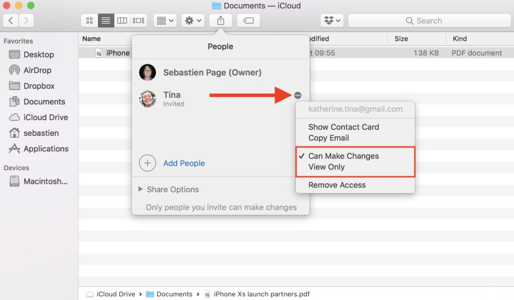 Mac How to Share Documents in iCloud Drive
