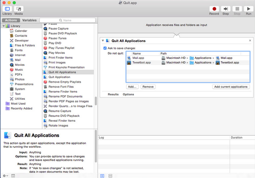 Automator Actions For Mac Office 2016