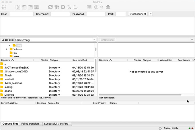 filezilla mac os mojave