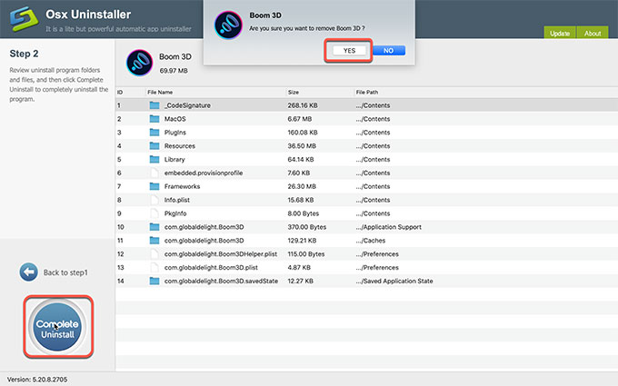 uninstall boom equalizer for the mac