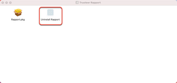 uninstall Rapport 