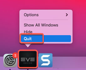 quit EVE online