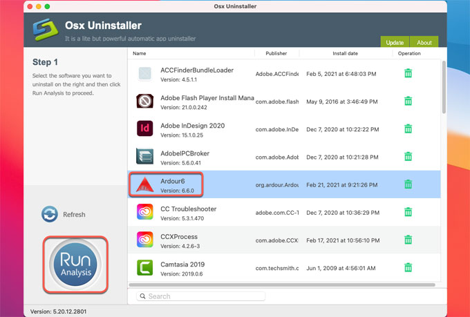 uninstall Ardour through Osx Uninstaller