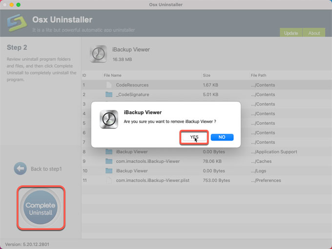 complete uninstall iBackup Viewer