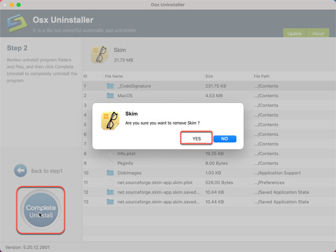 complete uninstall Skim