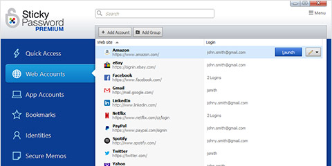 Sticky Password screenshot